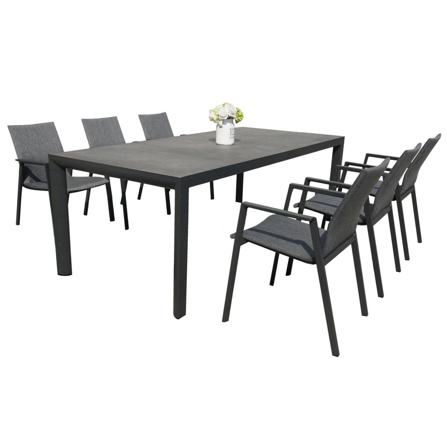 Royal Seasons ALORA Dining Set Met 6 Stoelen 1 Royal Seasons ALORA Dining Set Met 6 Stoelen