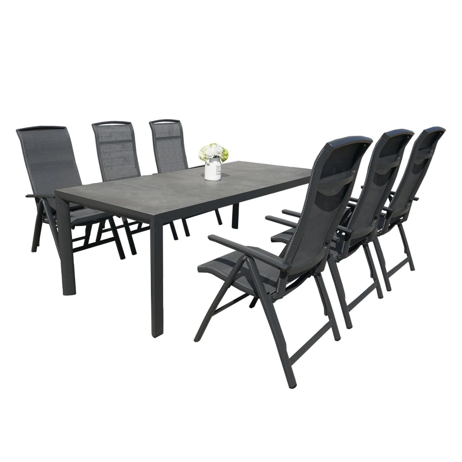 Royal Seasons LA PALMA Dining Set Met 6 Stoelen 1 Royal Seasons LA PALMA Dining Set Met 6 Stoelen